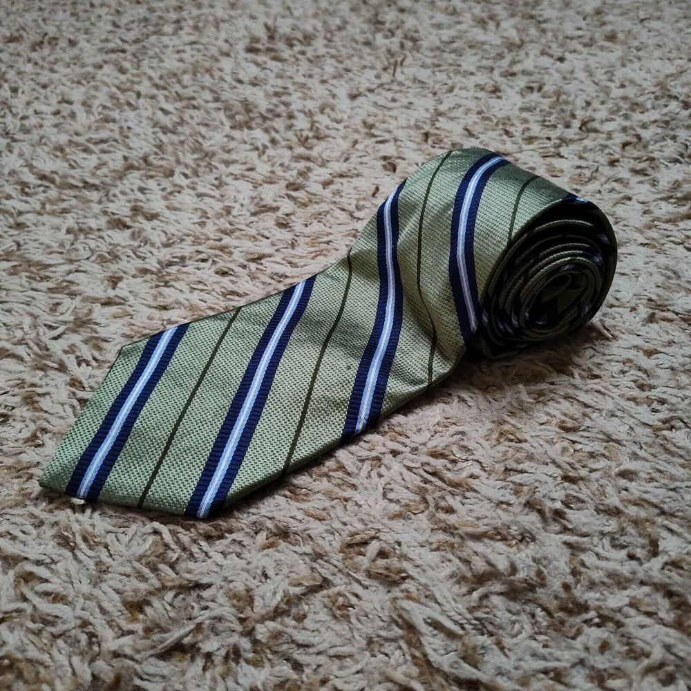 Brooks Brothers Green‎ Blue Angle Striped Neck Tie
